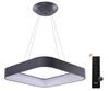 AZzardo Solvent S SMART závěsné svítidlo LED 64W 5120lm 3000-6000K 80cm hranaté IP20, šedé + ovladač