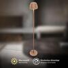 BRILONER Loca stojanová lampa - 8W, 800lm, LED, dotykový vypínač, stmívatelná, teplá bílá, kávová 1625017