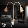 BRILONER Tuso Bett lampa na čtení - 4,7W, 400lm, LED, vypínač, nastavitelná, béžová 2080011