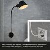BRILONER Noční lampička 55 cm 1x E27 10W černá BRI 2089-015