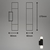 BRILONER Svítidlo do koupelny, 27,5 cm, 2x GU10, 4,8W, 400lm, černá BRI 2090025