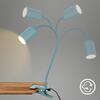 BRILONER Fleks lampička na stůl, nastavitelná, s klipsem, modrá 2176010