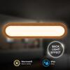 BRILONER Pil svítidlo k zrcadlu - 10W, 1200lm, LED, přímé a nepřímé osvětlení, 35cm, teplá bílá, barva dřeva 2193014