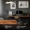 BRILONER Plegg lampička s klipsem - 3,2W, 350lm, LED, nastavitelné, černá 2195015