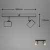 BRILONER Bodové svítidlo 30 cm 2x E27 max. 60W antická stříbrná BRI 2222-024