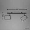 BRILONER Duta stropní bodové svítidlo - GU10 patice, max. 10W, nastavitelné, dřevo/černá, 2-ramenné 2359025