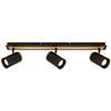 BRILONER Duta stropní bodové svítidlo - GU10 patice, max. 10W, nastavitelné, černá/dřevo, 3-ramenné 2359035