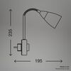 BRILONER Flexibilní svítidlo do zásuvky 23,5 cm E14 25W matný nikl BRI 2491012P
