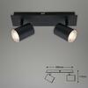 BRILONER bodové svítidlo 29 cm 2xGU10 max. 5W černá IP44 BRI 2731-025
