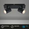 BRILONER bodové svítidlo 29 cm 2xGU10 max. 5W černá IP44 BRI 2731-025
