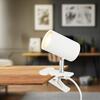 BRILONER Klem lampička na stůl, nastavitelná, s klipsem, bílé 2766016