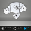 BRILONER LED bodové svítidlo pr. 22 cm 3x4W 350lm chrom IP44 BRI 2995-038R