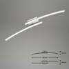 BRILONER LED stropní svítidlo 78 cm 2x9W 1400lm hliník BRI 3164-029