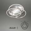 BRILONER LED stropní svítidlo, pr. 52,5 cm, 56 W, hliník-chrom BRI 3248-018