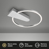 BRILONER LED stropní svítidlo, pr. 29,5 cm, 12 W, hliník-chrom BRI 3542-018