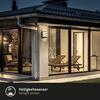 BRILONER LED nabíjecí nástěnné svítidlo, venkovní, pohybové čidlo, soumrakový senzor, IP44, černá 3795015