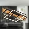 BRILONER Cadre LED stropní svítidlo, přímé a nepřímé osvětlení, 3-krokové spínání, 3 rámy, dekor dřeva, 55x30 cm, černá/dřevo 3840014