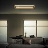 BRILONER Remsa LED stropní svítidlo, dekor dřeva, přímé a nepřímé osvětlení, 60,5 cm, černá/dřevo 3846015