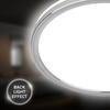 BRILONER Pulap stropní svítidlo pr.29,3 cm - 18W, 2400lm, LED, přímé a nepřímé osvětlení, IP54, neutrální bílá, chrom 3872018