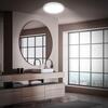 BRILONER Pulap stropní svítidlo pr.42 cm - 22W, 3000lm, LED, přímé a nepřímé osvětlení, IP54, neutrální bílá, chrom 3873018