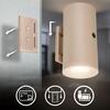 BRILONER Isy nástěnné svítidlo - 2W, 200lm, nabíjecí, LED, dotykový vypínač, stmívatelné, béžová 3942011