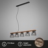 BRILONER Závěsné svítidlo, 110 cm, max. 25 W, černá BRI 4077-055