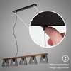 BRILONER Závěsné svítidlo, 110 cm, max. 25 W, černá BRI 4077-055