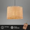 BRILONER Borra závěsné svítidlo, stínidlo ze slámy, E27 patice, přírodní 4854014
