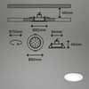 BRILONER CCT LED vestavná svítidla sada, pr.9,2 cm, 3x LED, 4,8 W, 450 lm, bílé IP44 BRI 7034-036