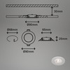 BRILONER LED vestavná svítidla, pr.9 cm, 3x LED, 4,9 W, 480 lm, matný chrom BRI 7036-034