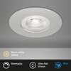 BRILONER LED vestavné svítidlo, pr. 9 cm, 4,9 W, matný chrom IP44 BRI 7047-014