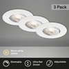 BRILONER 3ks sada LED vestavné svítidlo, pr. 9 cm, 4,9 W, bílé BRI 7048-036