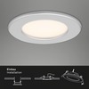 BRILONER LED vestavné svítidlo, pr. 11,5 cm, 6 W, matný chrom IP44 BRI 7053-014