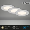 BRILONER 3ks sada LED vestavné svítidlo, pr. 11,5 cm, 6 W, matný chrom IP44 BRI 7053-034
