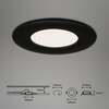 BRILONER 3ks sada LED vestavné svítidlo, pr. 8,5 cm, 5 W, 450 lm, černá IP44 BRI 7113435