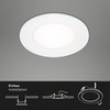 BRILONER LED vestavné svítidlo, pr. 8,6 cm, 3 W, bílé BRI 7125-416