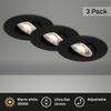 BRILONER 3ks sada ultraploché LED vestavné svítidlo, pr. 9 cm, 5 W, černá BRI 7146-035