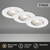 BRILONER 3ks sada ultraploché LED vestavné svítidlo, pr. 9 cm, 5 W, bílé BRI 7146-036