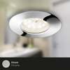 BRILONER LED vestavné svítidlo, pr. 7,5 cm, chrom IP44 BRI 7204-018