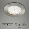BRILONER LED vestavné svítidlo, pr. 10 cm, 10,5 W, matný nikl IP44 BRI 7206-012