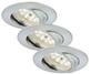 BRILONER 3ks sada LED vestavné svítidlo, pr. 8,2 cm, 5 W, hliník BRI 7209-039