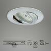 BRILONER 3ks sada LED vestavné svítidlo, pr. 8,2 cm, 5 W, hliník BRI 7209-039