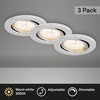 BRILONER 3ks sada LED vestavné svítidlo, pr. 8,6 cm, 5 W, hliník BRI 7219-039
