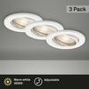 BRILONER 3ks sada LED vestavné svítidlo, pr. 8,6 cm, 5 W, bílé BRI 7220-036