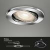 BRILONER 3ks sada LED vestavné svítidlo, pr. 8,6 cm, 5 W, chrom BRI 7220-038