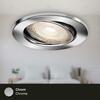 BRILONER 3ks sada LED vestavné svítidlo, pr. 8,6 cm, 5 W, chrom BRI 7220-038