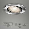 BRILONER 3ks sada LED vestavné svítidlo, pr. 8,6 cm, 5 W, chrom BRI 7220-038