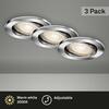 BRILONER 3ks sada LED vestavné svítidlo, pr. 8,6 cm, 5 W, chrom BRI 7220-038