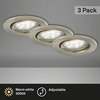 BRILONER 3ks sada LED vestavné svítidlo, pr. 8,6 cm, 3 W, matný nikl BRI 7225-032