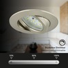 BRILONER 3ks sada LED vestavné svítidlo, pr. 8,2 cm, 5,5 W, matný nikl BRI 7232-032
